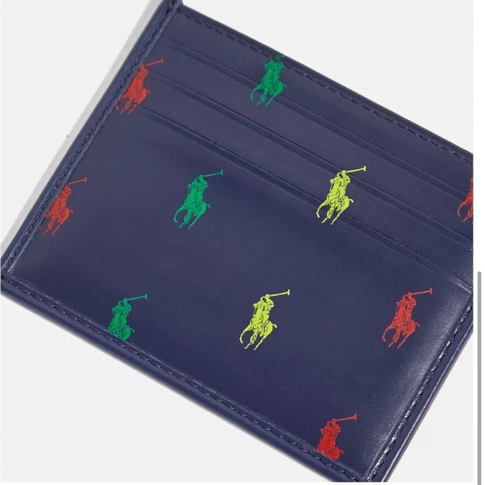 NWT 🐎 Polo Ralph Lauren Navy Multi Pony
Player Cardholder - Picture 5 of 5